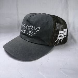 Vintage Obey Trucker Hat Snapback Green Mesh Shrooms Embroidered Adjustable Cap